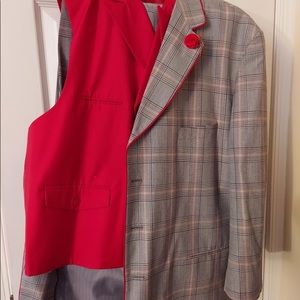 Red/gray And blue/gold 3-piece suits